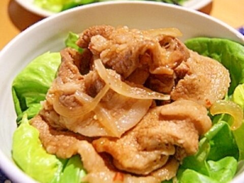 【Booのてきとーなレシピ】サラダ菜たっぷり豚丼